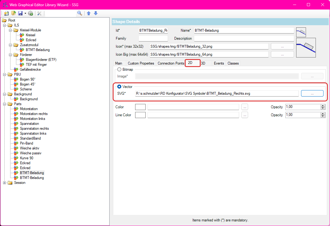 Auswahl der SVG-Datei