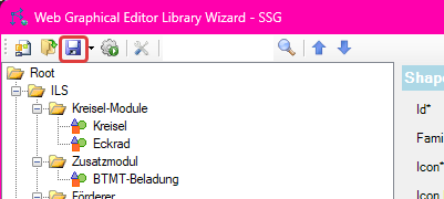 Speichern der Library
