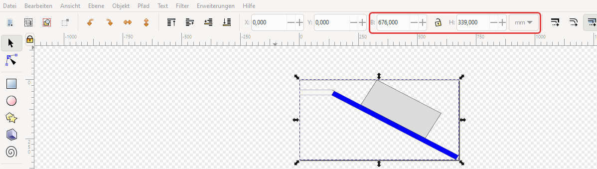 Größe des Shapes ändern